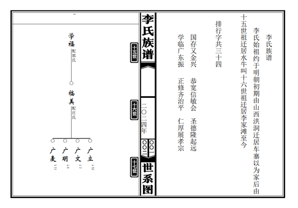 兰考李家滩李氏族谱